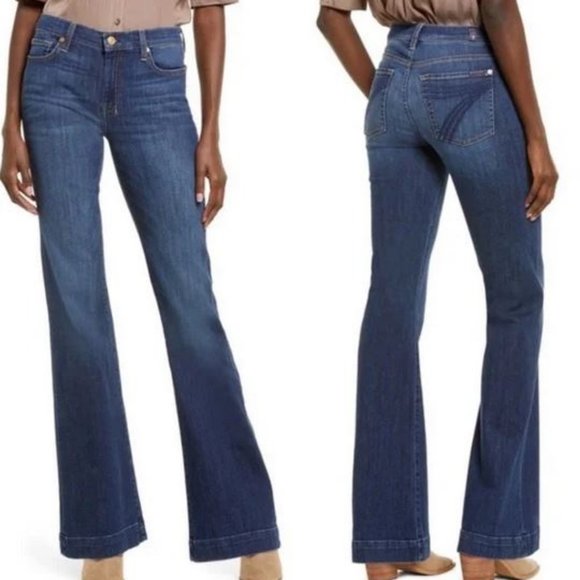 7 For All Mankind Denim - NWT 7 for All Mankind Dojo Wide Leg Jeans 30 Nordica